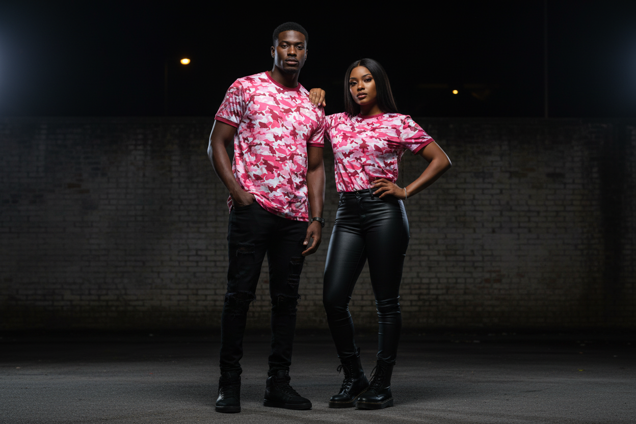 Urban Unisex Pink Camo Performance Tee
