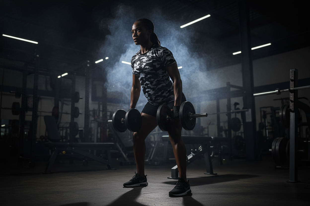 Urban Unisex Black Camo Performance Tee