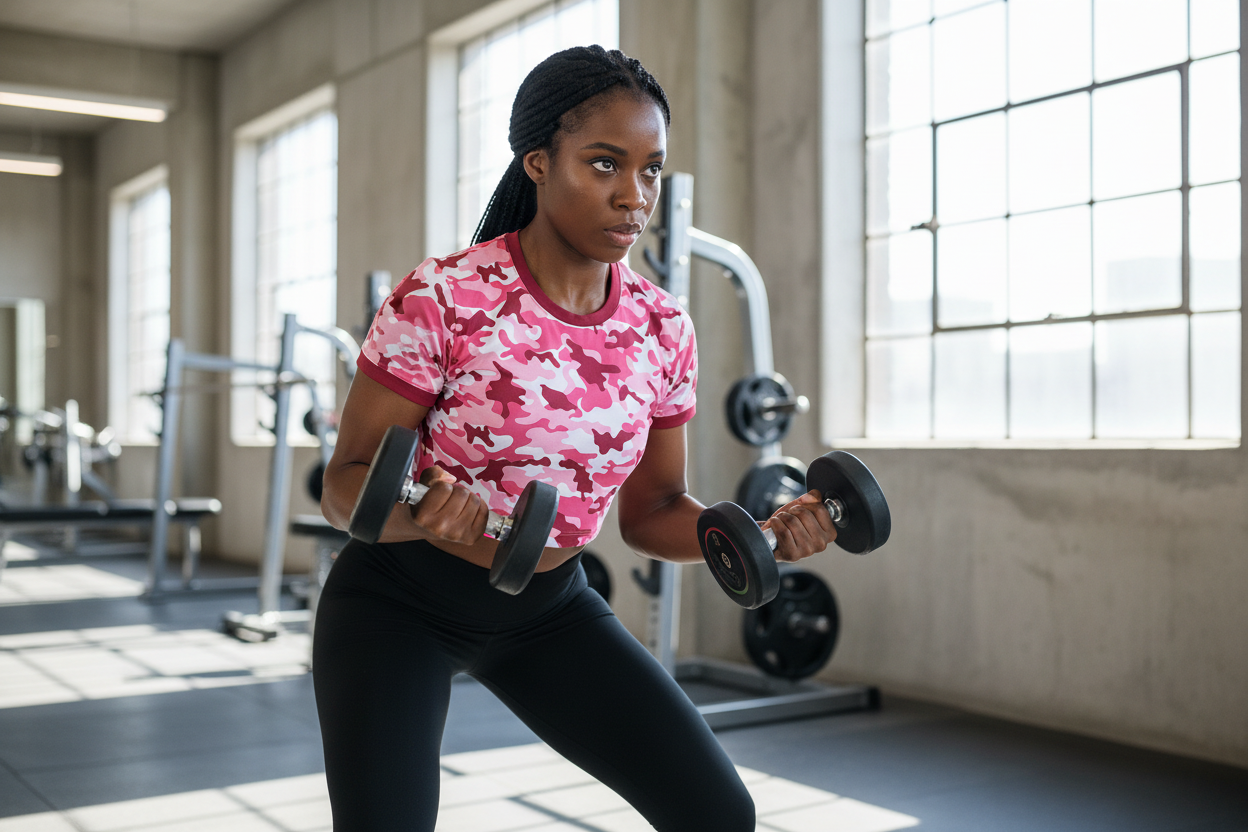 Urban Crop Top Pink Camo Performance Tee
