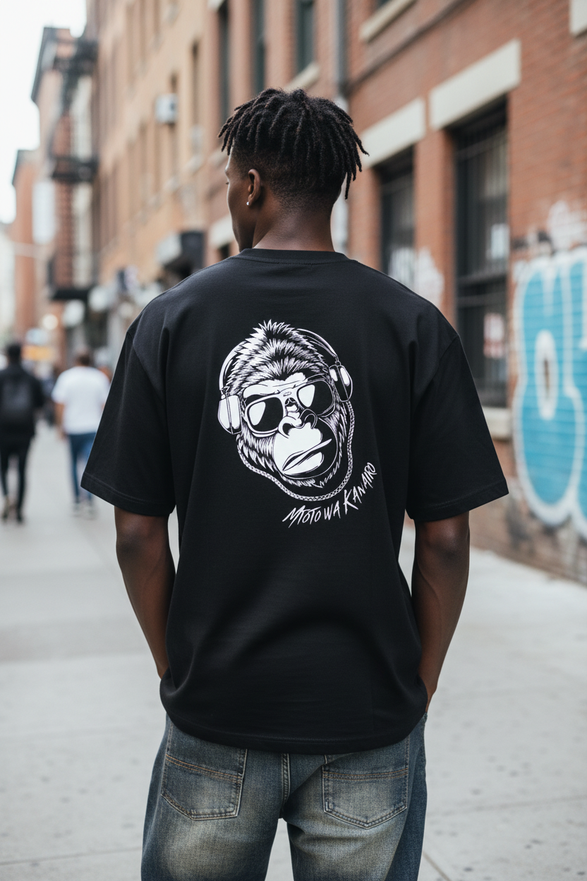 Black Unisex Oversize Tee - Mtoto Wa Kanairo